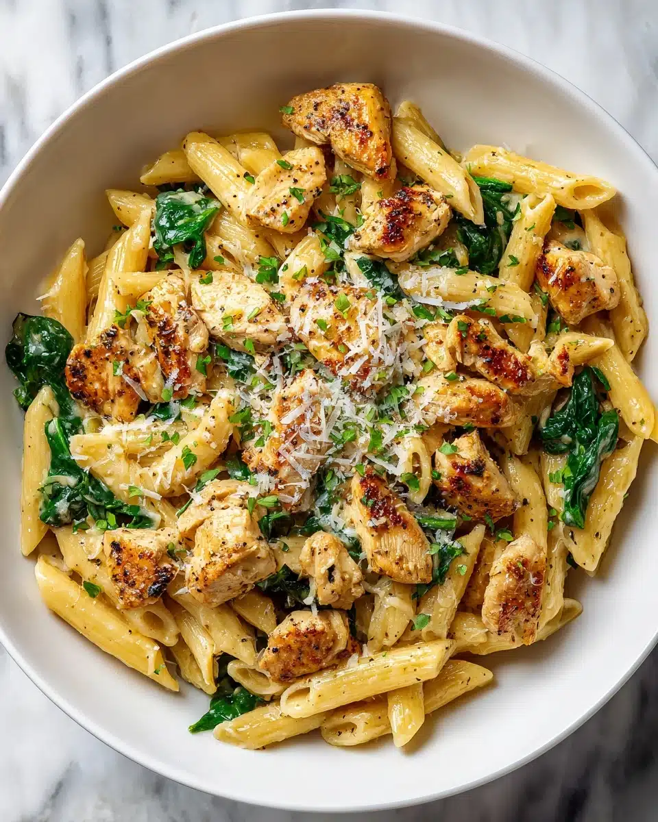 Healthy Garlic Parmesan Chicken Pasta Recipe