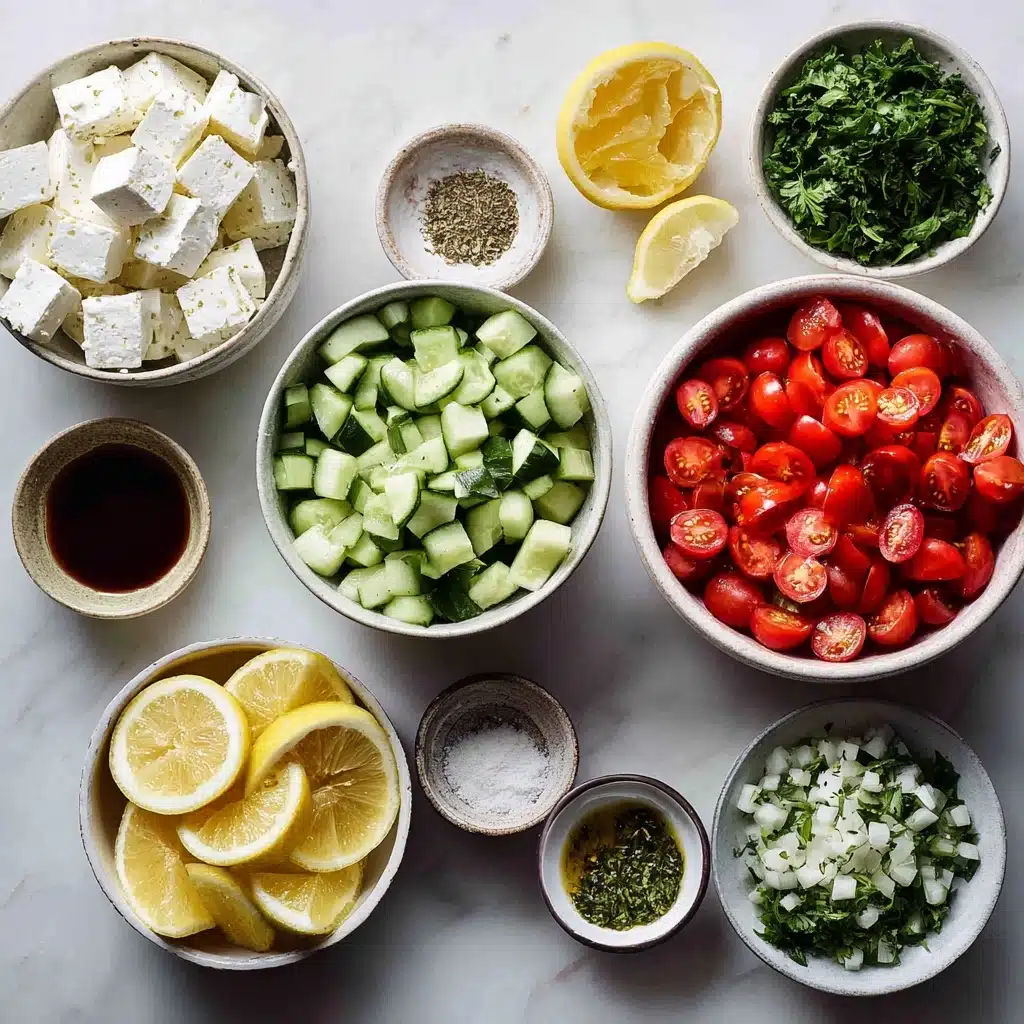 Easy Cucumber and Tomato Greek Salad Recipe - Recipe Image