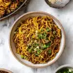 Mongolian Ground Beef Noodles Recipe
