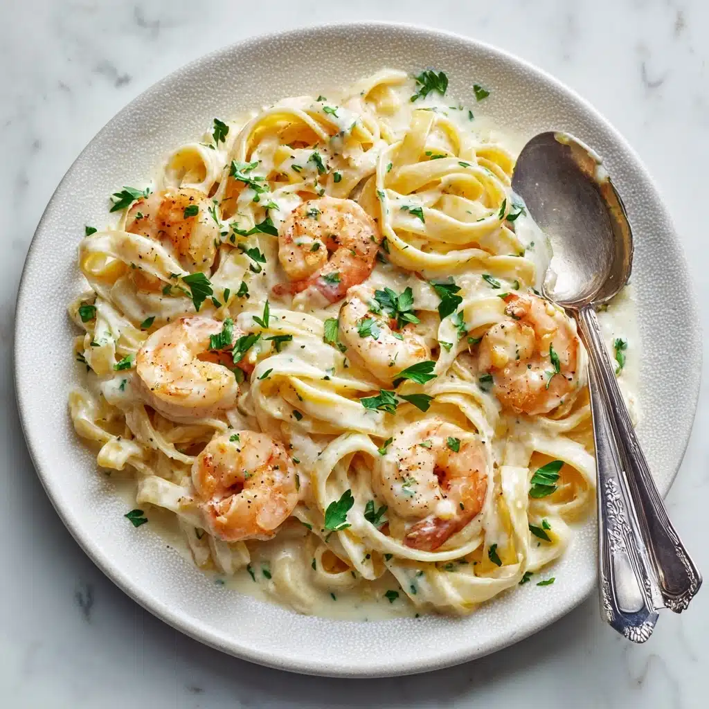 CREAMY SHRIMP FETTUCCINE PASTA WITH HOMEMADE ALFREDO SAUCE Recipe 4 CREAMY SHRIMP FETTUCCINE PASTA WITH HOMEMADE ALFREDO SAUCE Recipe - Recipe Image