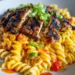 Garlic Chicken Twisted Pasta in Spicy Velveeta Cheese Recipe 6 Garlic Chicken Twisted Pasta in Spicy Velveeta Cheese Recipe