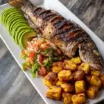 Oven Grilled Tilapia w/ Fried Plantains Recipe