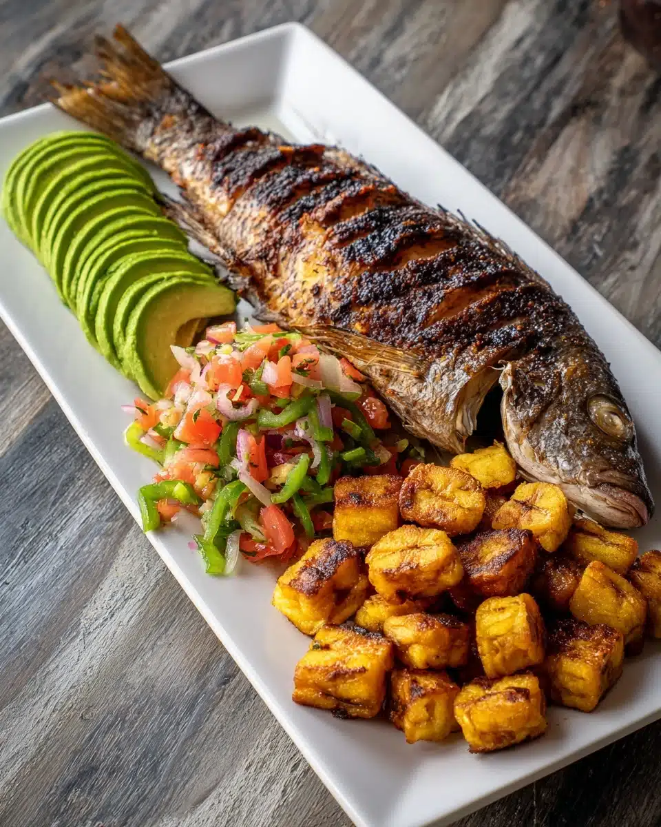 Oven Grilled Tilapia w/ Fried Plantains Recipe