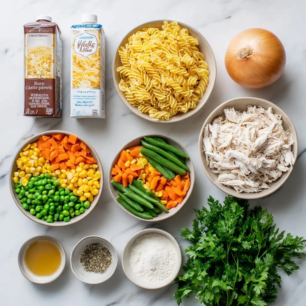 Chicken Pot Pie Pasta Recipe - Recipe Image