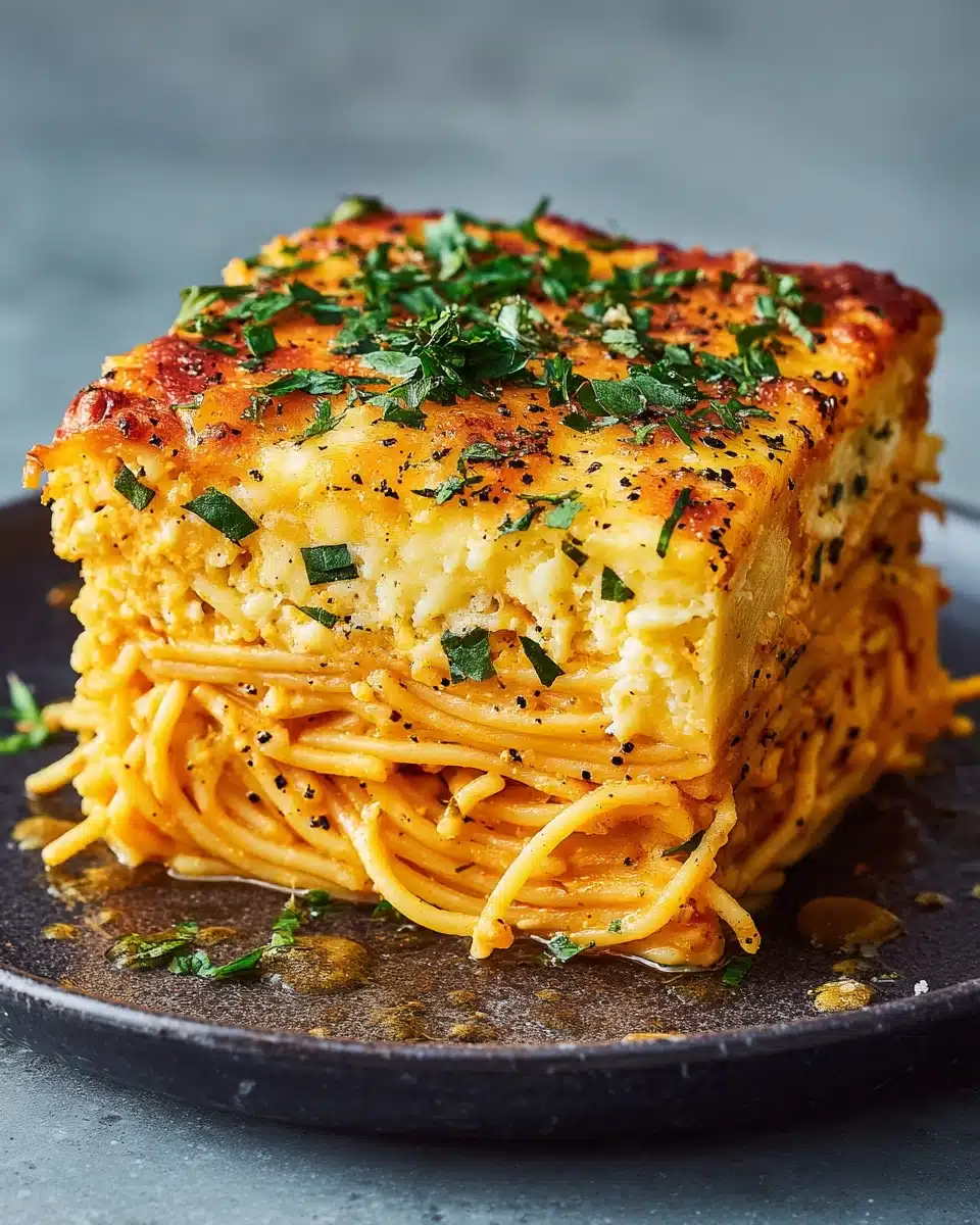 Baked Cream Cheese Spaghetti Casserole Recipe