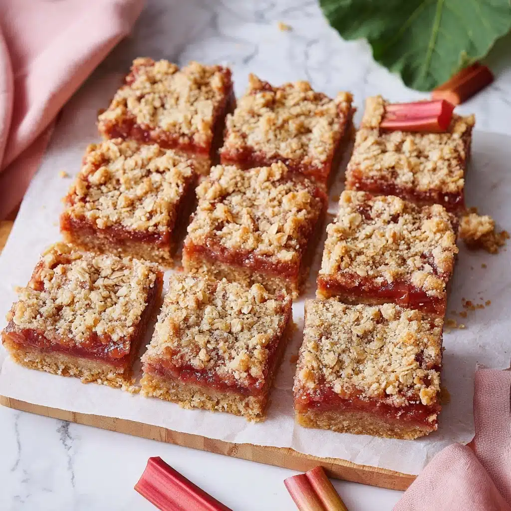 Amish Oatmeal Rhubarb Bars Recipe - Recipe Image