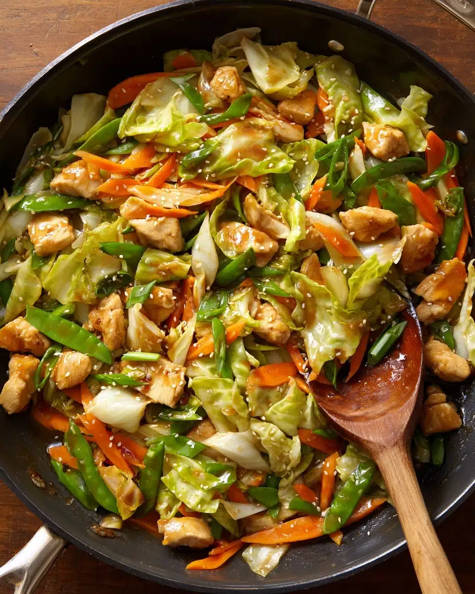chinese chicken cabbage stir fry Recipe