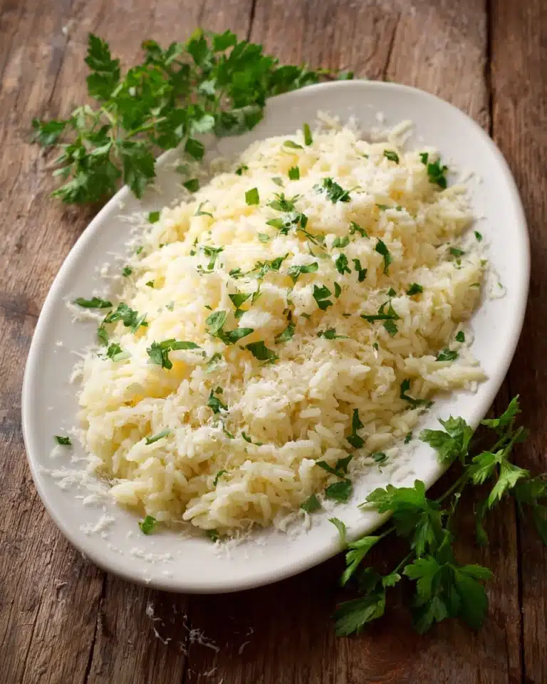 Garlic Butter Parmesan Rice Recipe