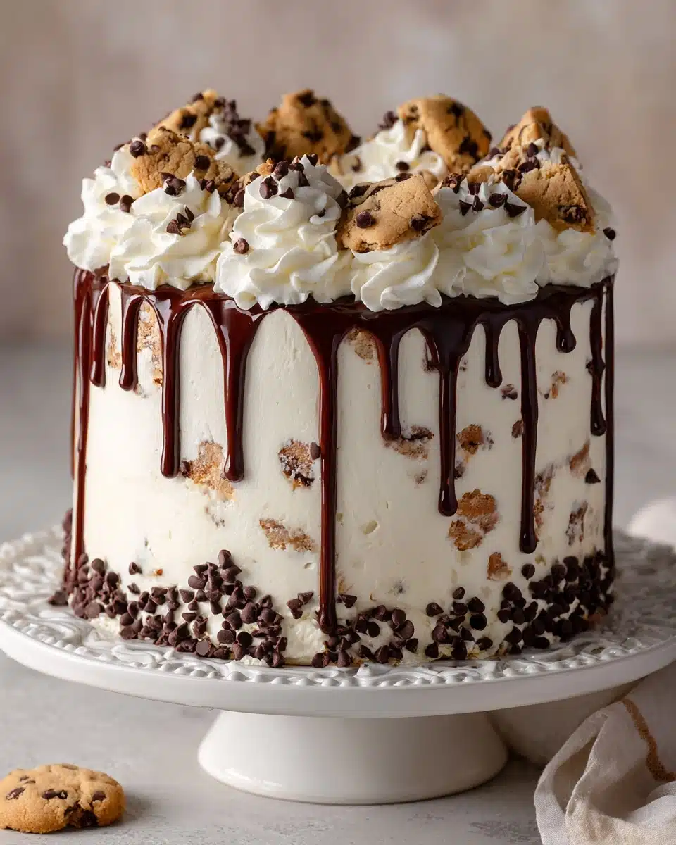 Chocolate Chip Cookie Dough Ice Cream Cake Recipe