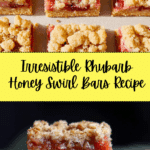 Rhubarb Honey Buttercream Swirl Bars Recipe