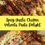 Garlic Chicken Twisted Pasta in Spicy Velveeta Cheese Recipe
