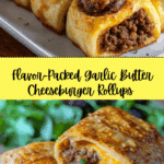 Easy Garlic Butter Beef Cheeseburger Rollups Recipe