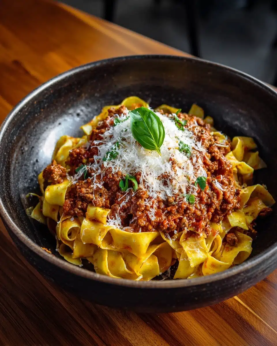 Creamy Fettuccine Bolognese Recipe