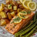 Salmon, Potato, + Asparagus Sheet Pan Meal Recipe