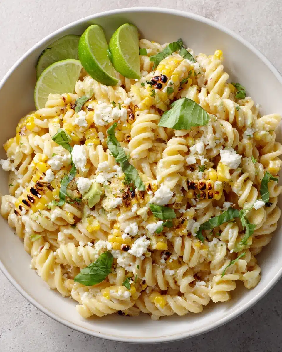 Creamy Street Corn Pasta Salad Recipe