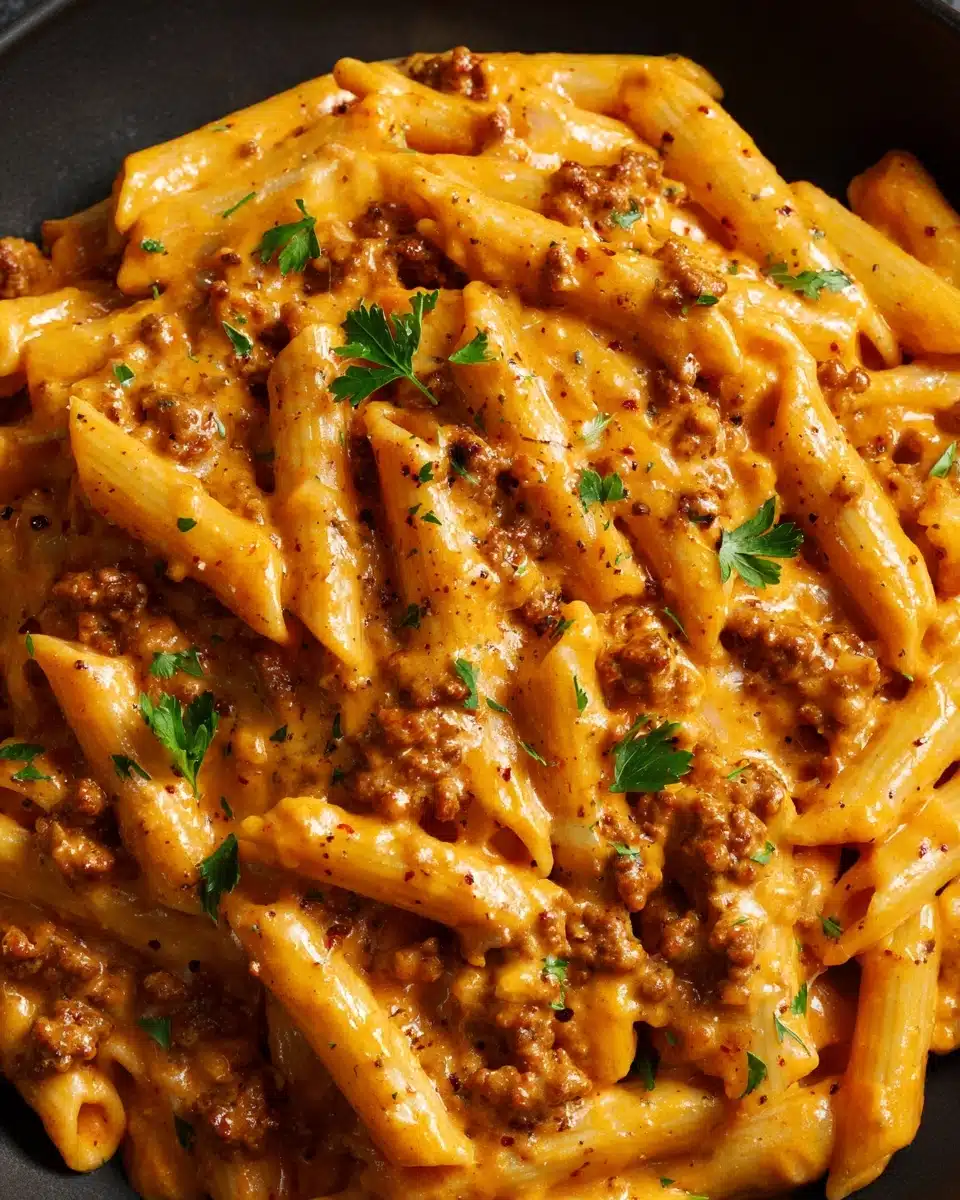 High Protein Creamy Beef Pasta Recipe