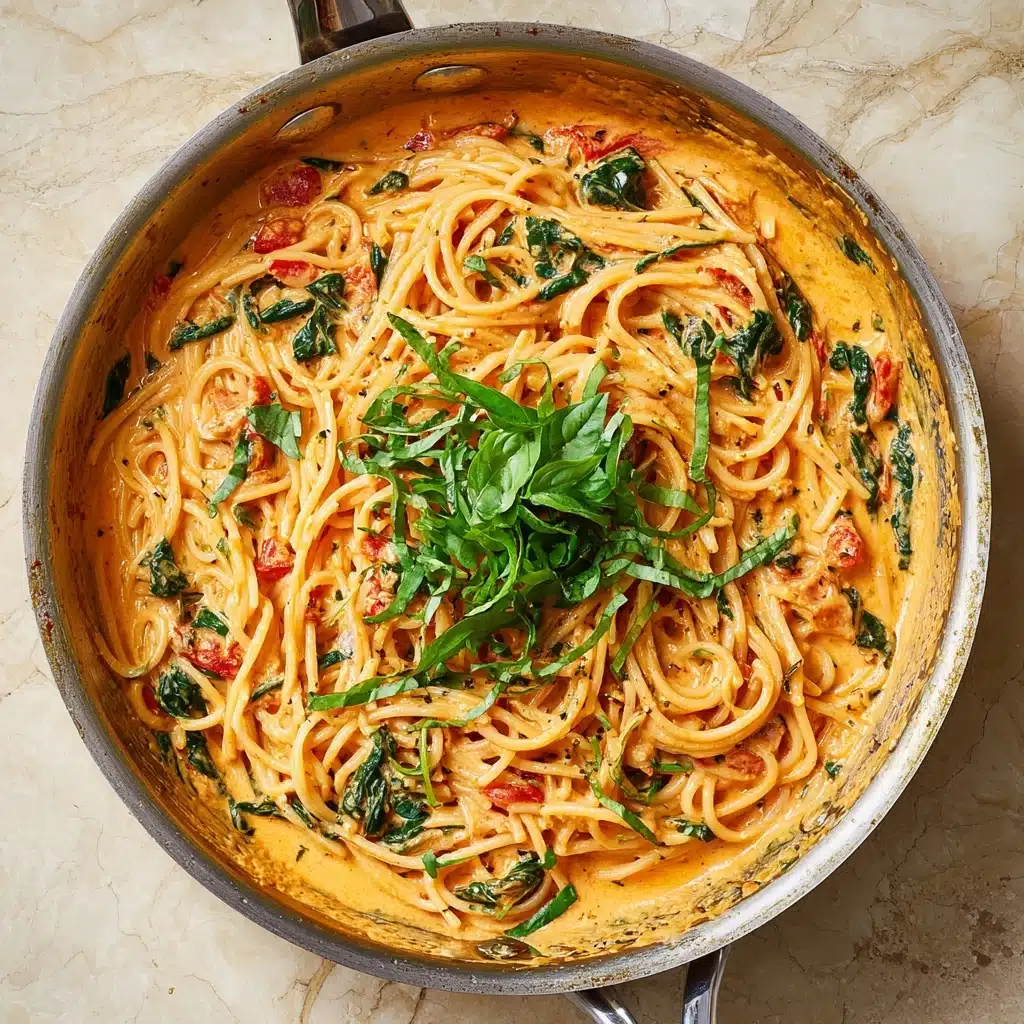 Easy One Pot Creamy Tomato Pasta Recipe - Recipe Image