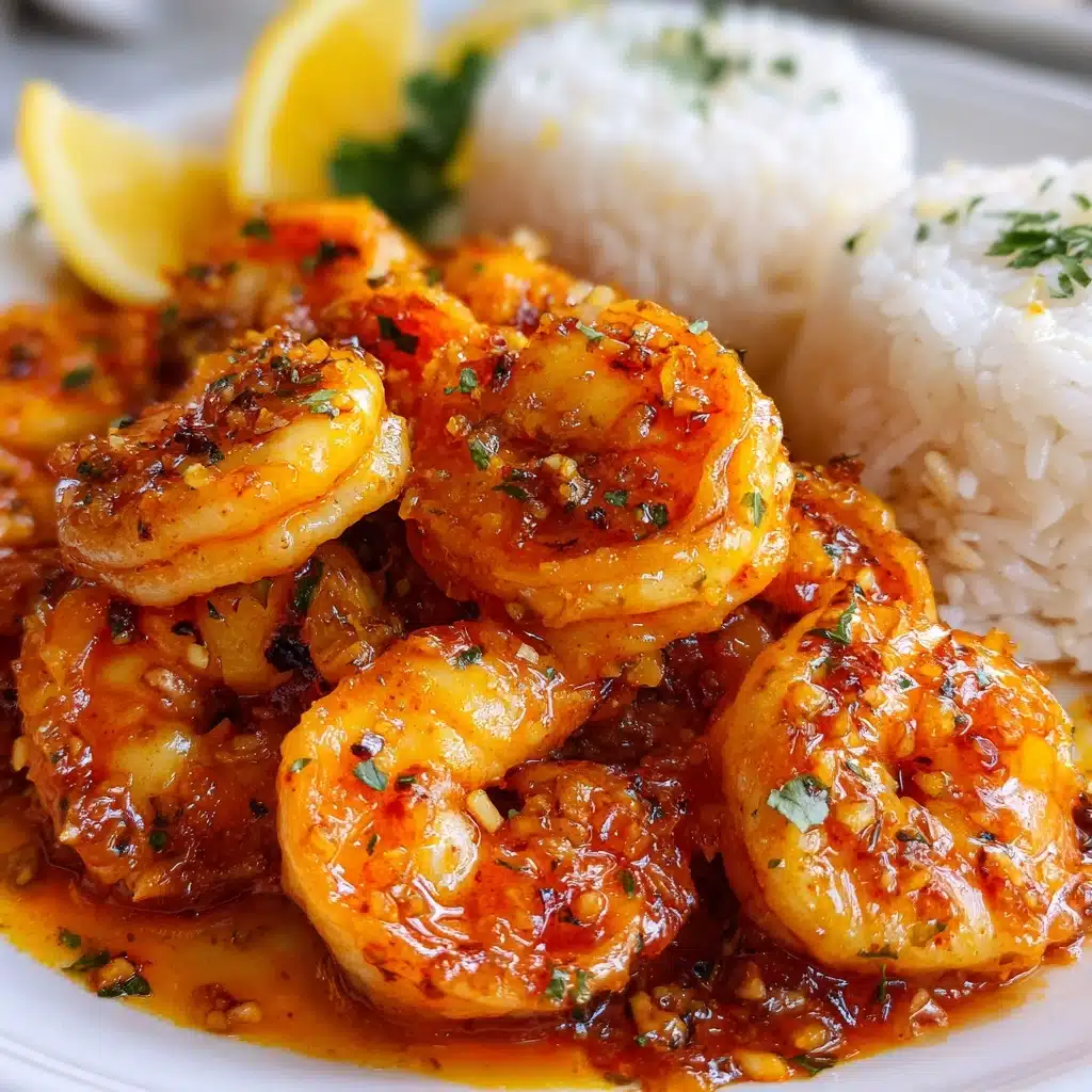 Spicy Garlic Shrimp over Jasmine Rice Recipe - Recipe Image