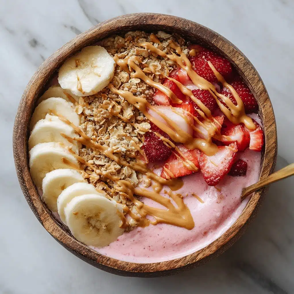 Easy Strawberry Banana Smoothie Bowl Recipe - Recipe Image