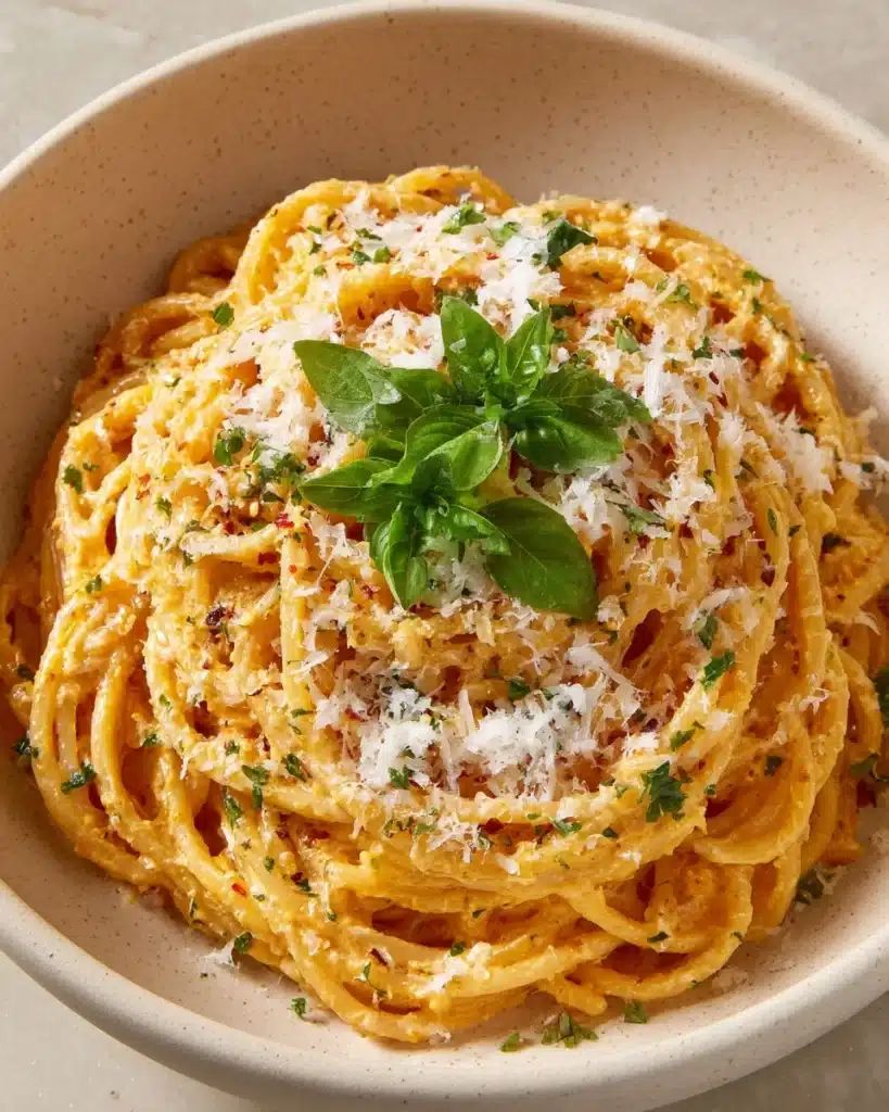 Creamy Roasted Tomato Ricotta Pasta with Crispy Prosciutto Recipe