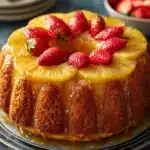Pineapple Bundt Cake with Sweet Strawberries Recipe