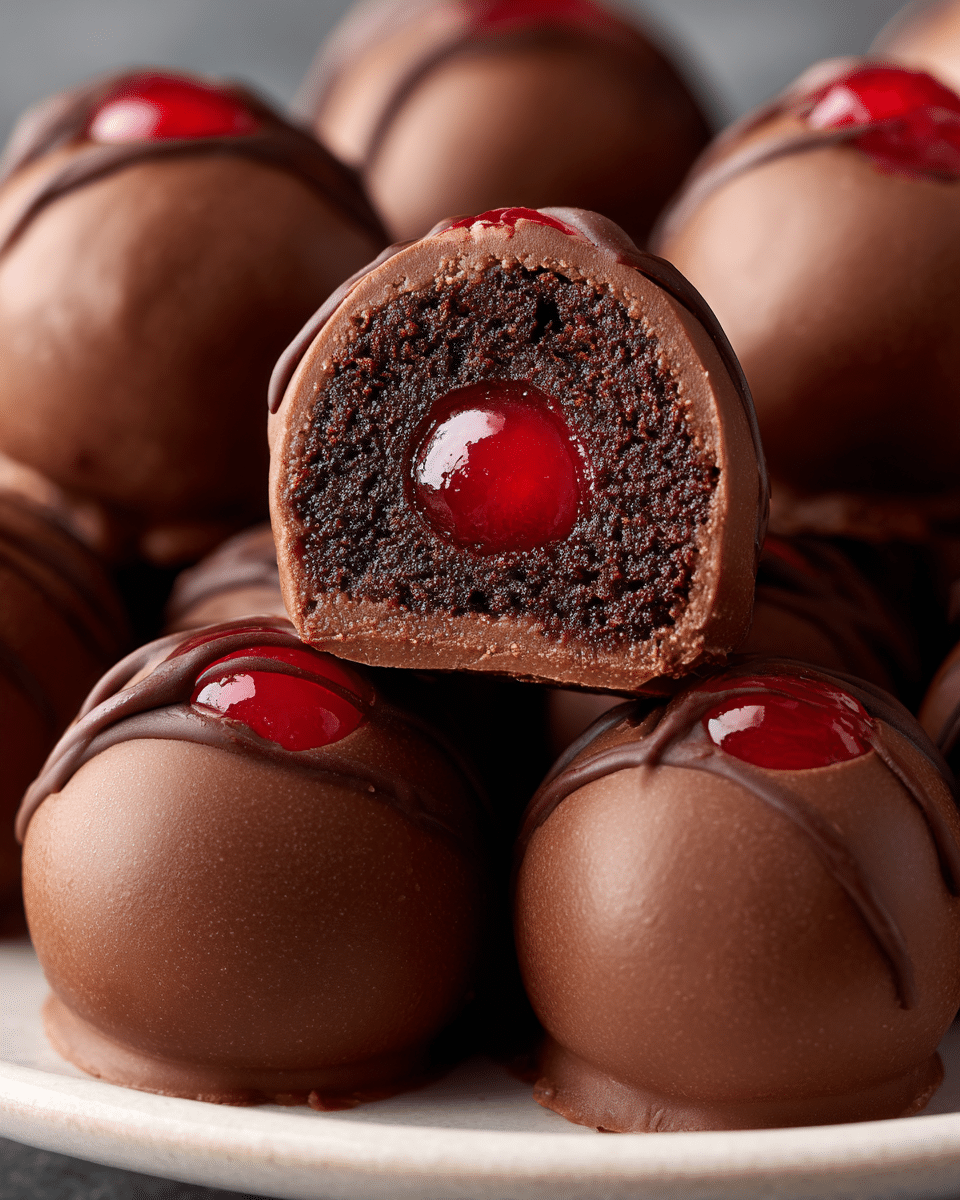 Chocolate Covered Cherry Brownie Bombs Recipe