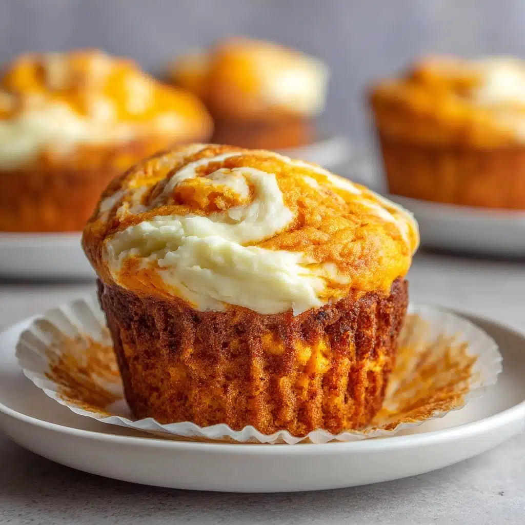 Best Swirled Pumpkin Cream Cheese Muffins Recipe - Recipe Image