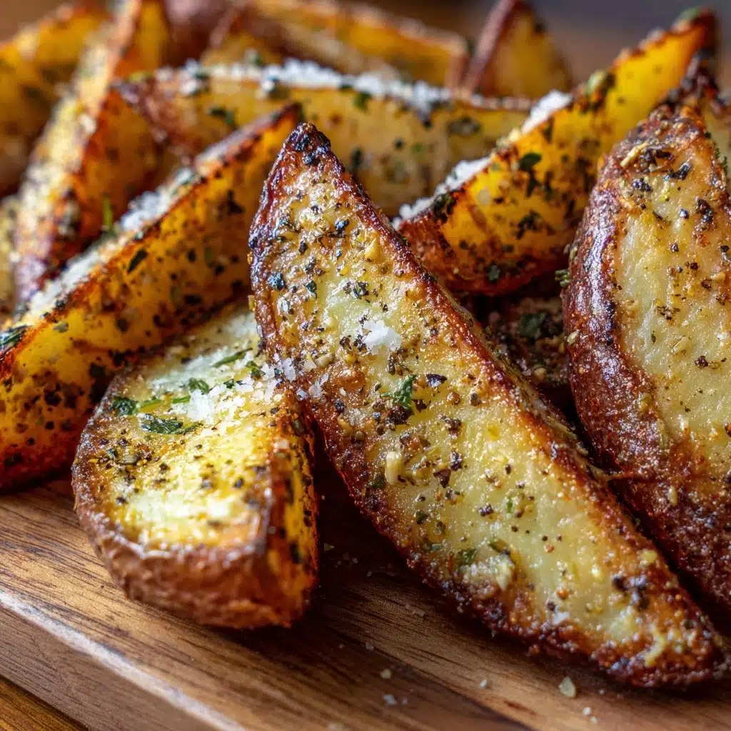 Garlic Parmesan Potato Wedges Recipe - Recipe Image