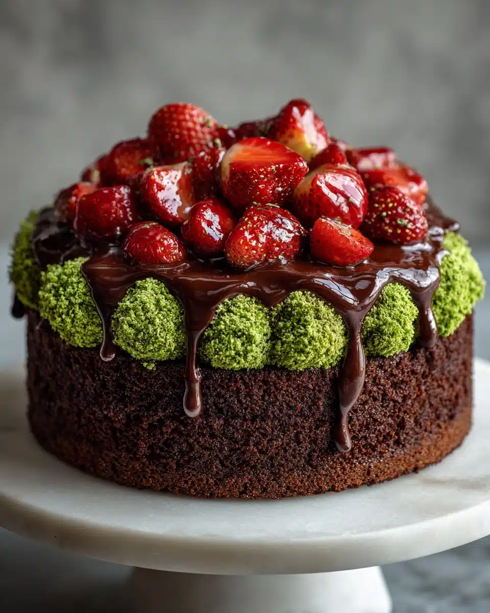 DUBAI CHOCOLATE STRAWBERRY CAKE RECIPE