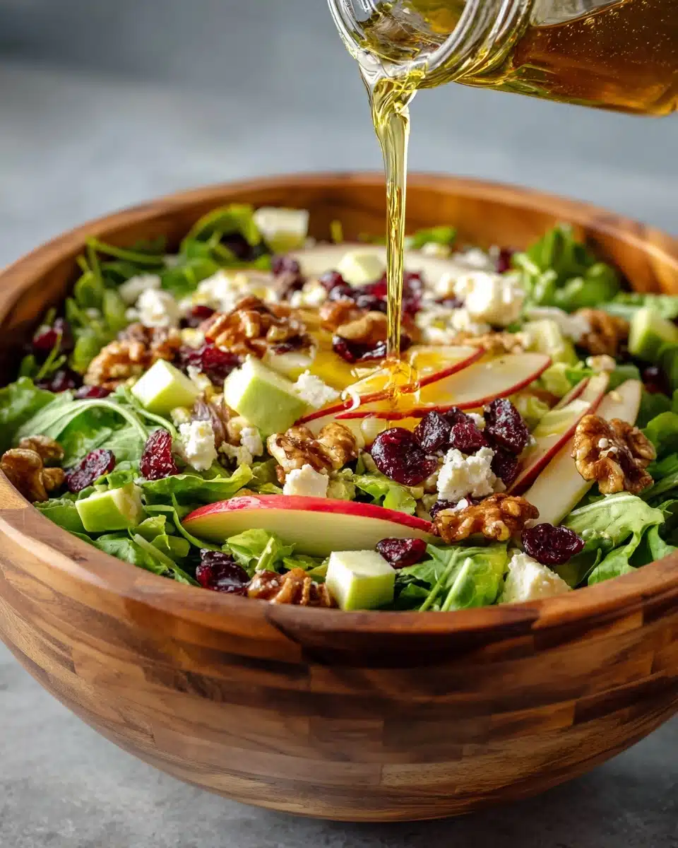 Apple Walnut Salad with Cranberry Vinaigrette Recipe