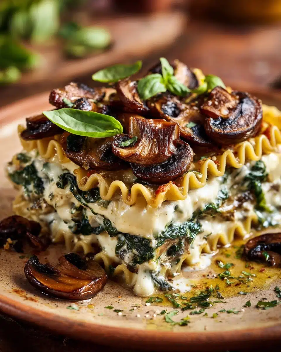Mushroom and Spinach Lasagna Recipe