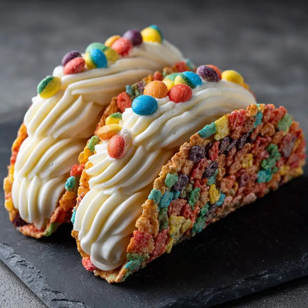 Fruity Pebbles Cheesecake Tacos Recipe - Recipe Image