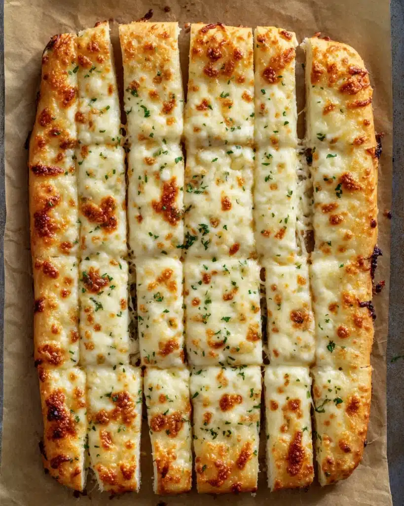 Homemade Cheesy Garlic Breadsticks Recipe