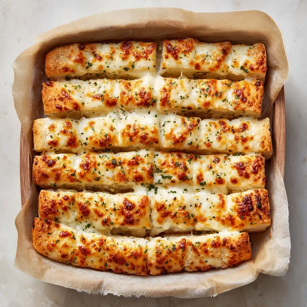 Homemade Cheesy Garlic Breadsticks Recipe - Recipe Image