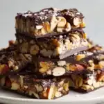 Chewy granola bars with nuts, almonds, and chocolate drizzle, 6 Chewy granola bars with nuts, almonds, and chocolate drizzle,
