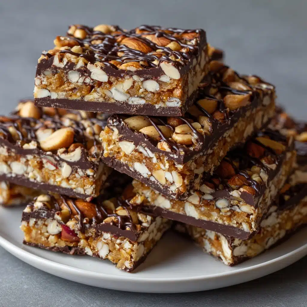Chewy granola bars with nuts, almonds, and chocolate drizzle, 4 Chewy granola bars with nuts, almonds, and chocolate drizzle,
- Recipe Image