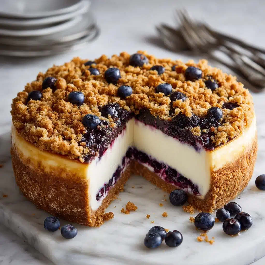 Blueberry Crumble Cheesecake Recipe - Recipe Image