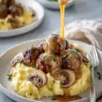 Beef Meatballs in Mushroom Gravy Recipe