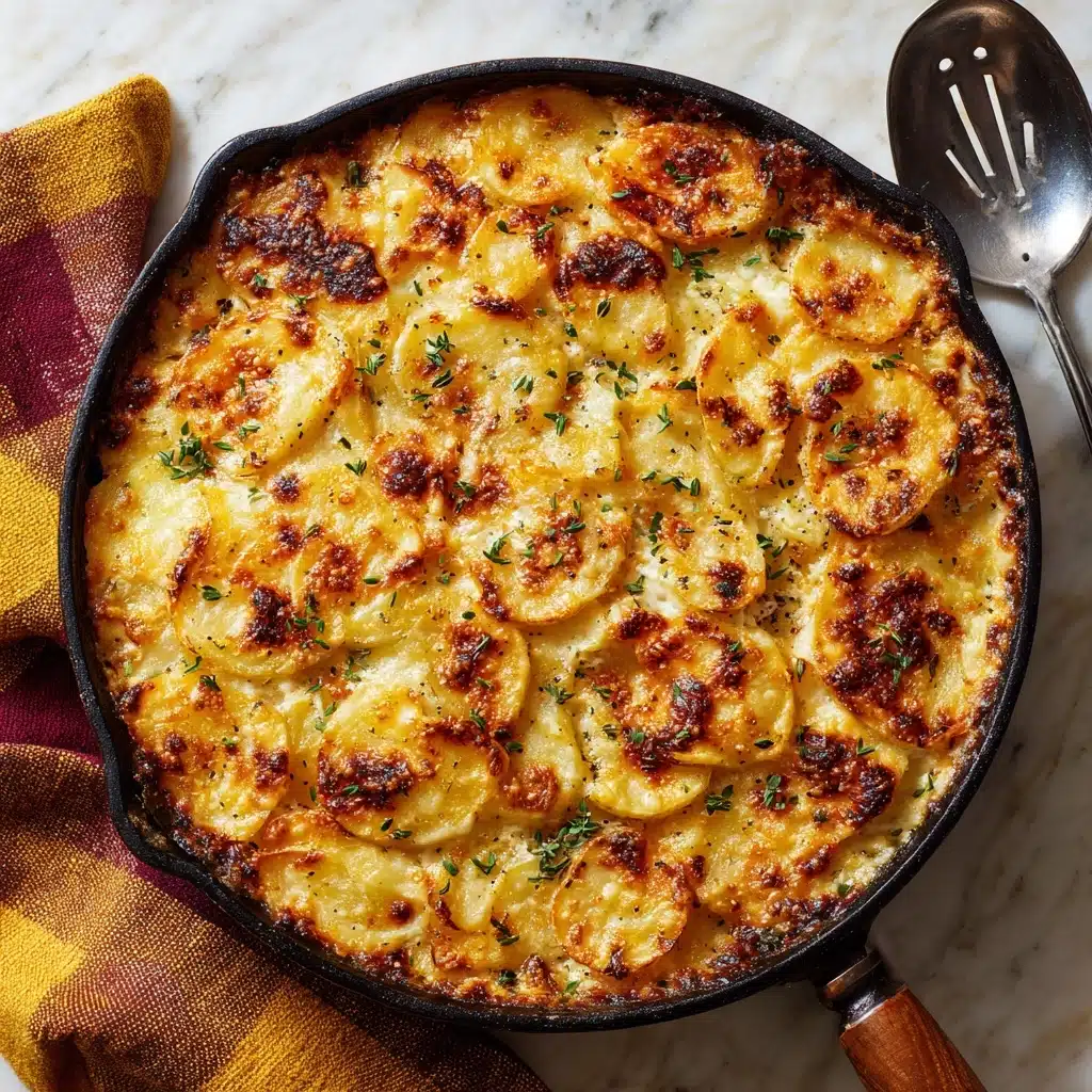 Crispy Parmesan and Gruyère Potato Gratin Recipe - Recipe Image