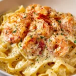 Creamy Shrimp Fettuccine Pasta With Homemade Alfredo Sauce Recipe