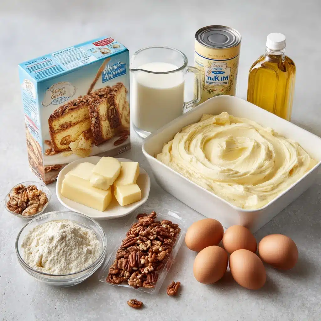 Butter Pecan Praline Poke Cake Recipe - Recipe Image