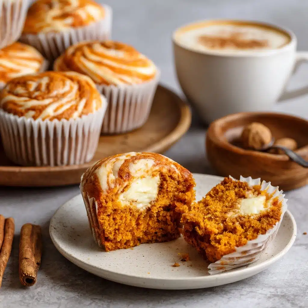 Best Swirled Pumpkin Cream Cheese Muffins Recipe - Recipe Image