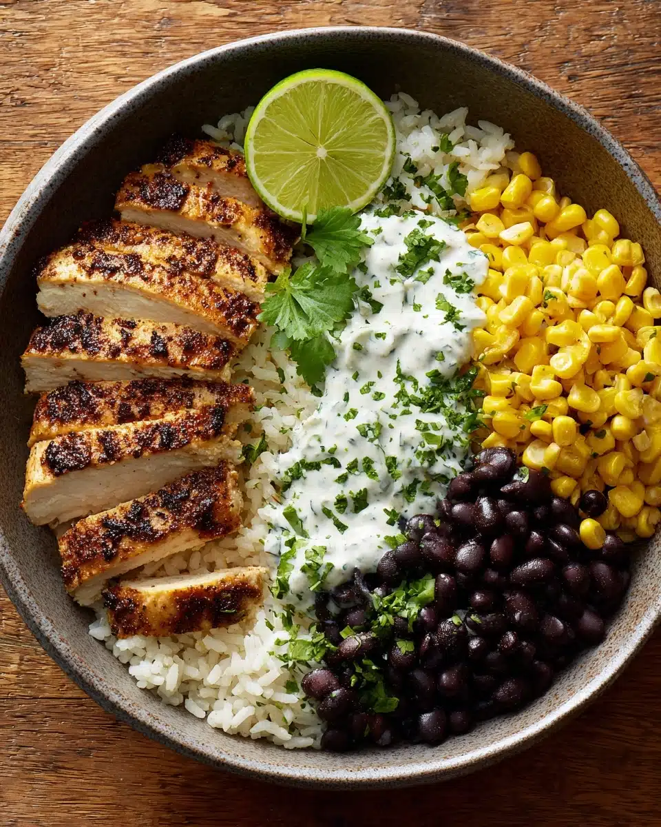 MEXICAN STREET CORN CHICKEN RICE BOWL Recipe