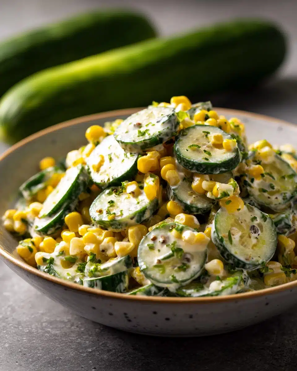 Street Corn Creamy Cucumber Salad Recipe