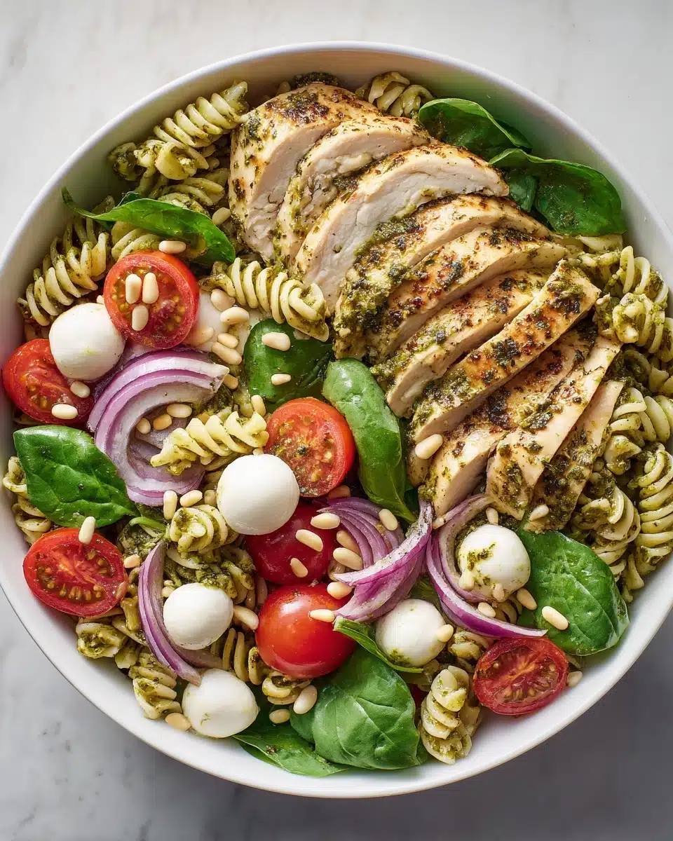 Easy Chicken Pesto Pasta Salad (25-Minutes) Recipe