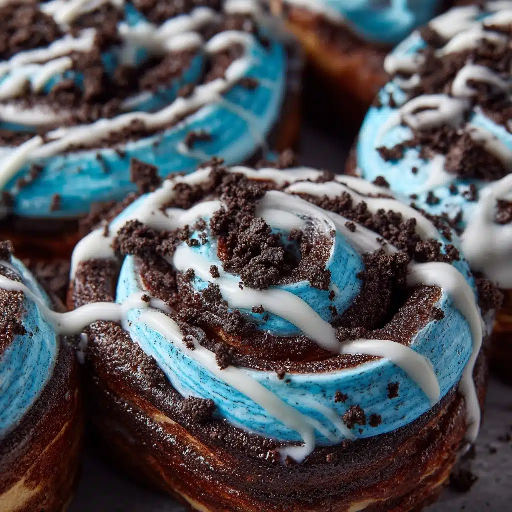 Cookie Monster Cinnamon Rolls Recipe - Recipe Image