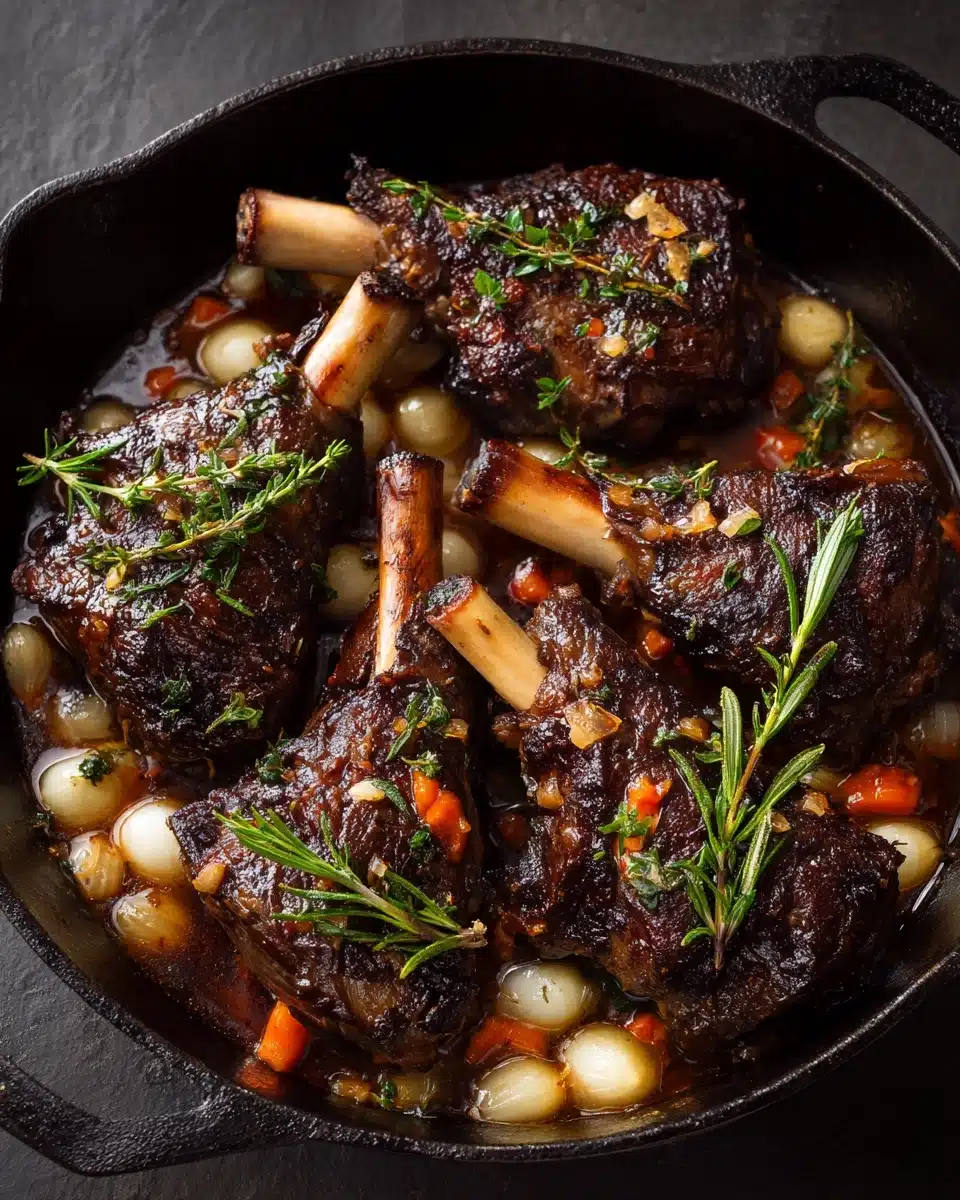 Slow-Cooked Lamb Shanks with Herb-Infused Gravy Recipe