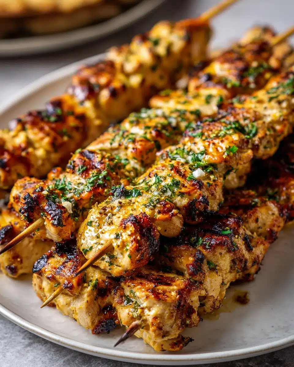 Garlic Parmesan Chicken Skewers Recipe