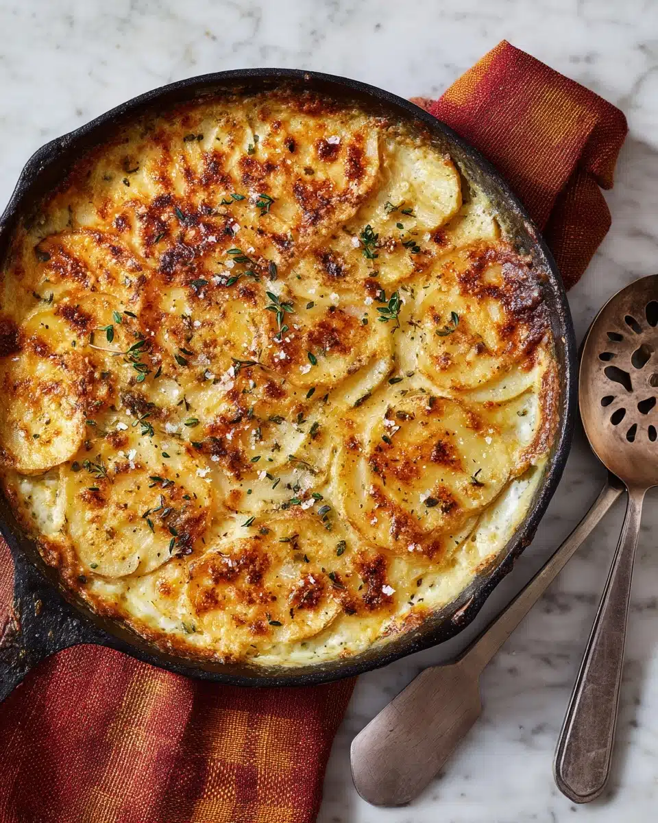 Crispy Parmesan and Gruyère Potato Gratin Recipe