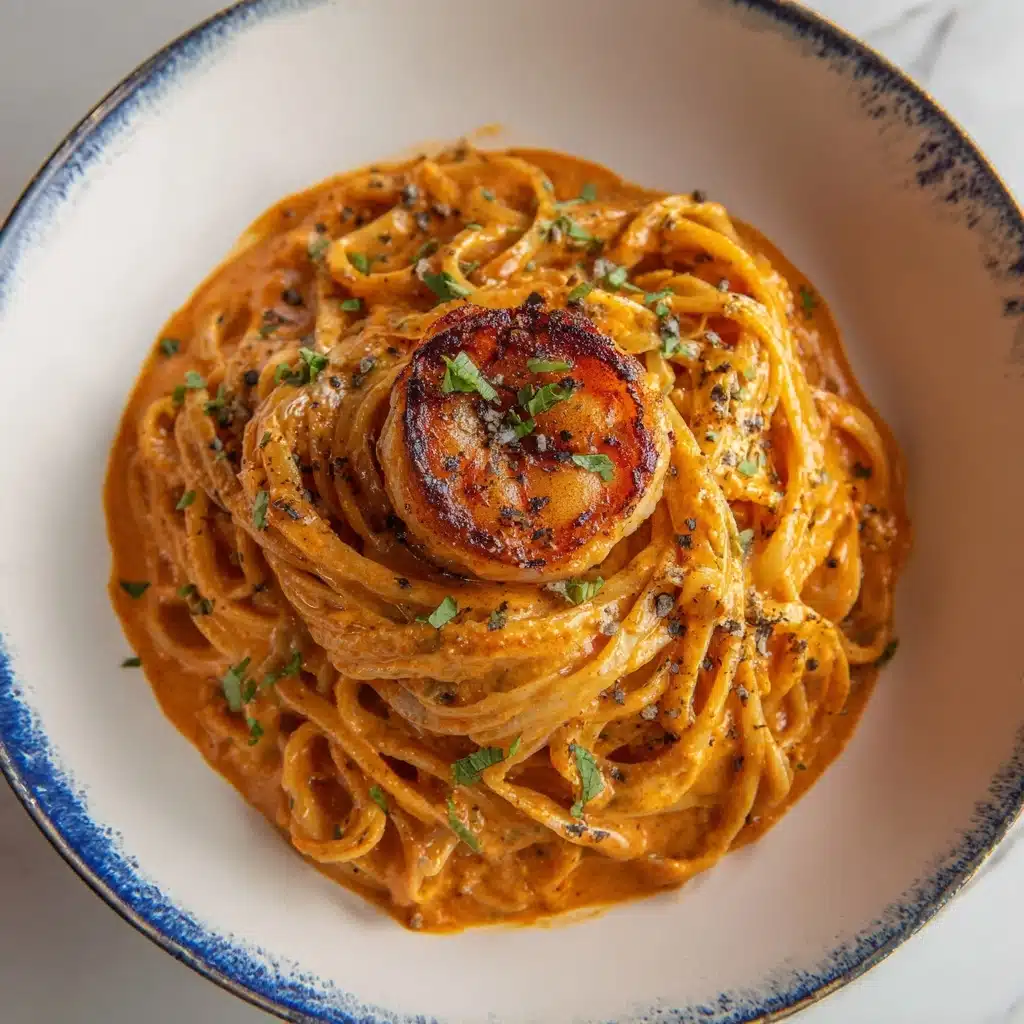 Easy Creamy Shrimp Linguine Recipe (with Garlic) Recipe - Recipe Image